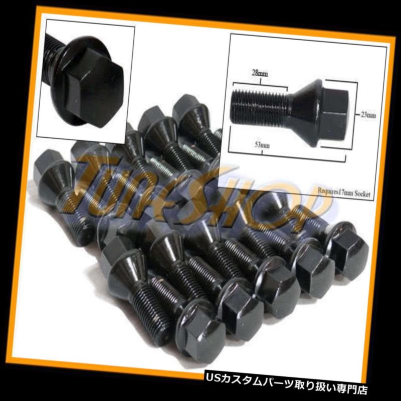 USナット 20 BMW 28MMチューナーホイールリムボルトボルトナット12x1.5 1.5コーンテーパーコニカルブラック 20 BMW 28MM TUNER WHEELS RIMS LUG BOLTS NUTS 12x1.5 1.5 CONE TAPER CONICAL BLACK 【並行輸入品】