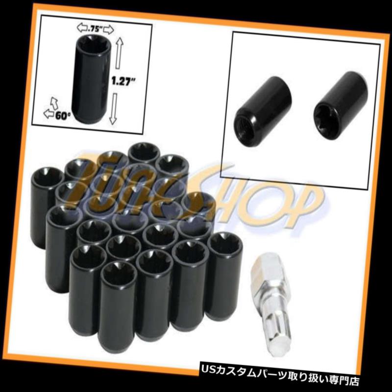 USナット 24チューナーホイールロックナッツ8ポイントキー12X1.5 12 1.5 ACORN OPEN END BLACK T 24 TUNER WHEEL LOCK LUG NUTS 8 POINT KEY 12X1.5 12 1.5 ACORN OPEN END BLACK T 【並行輸入品】