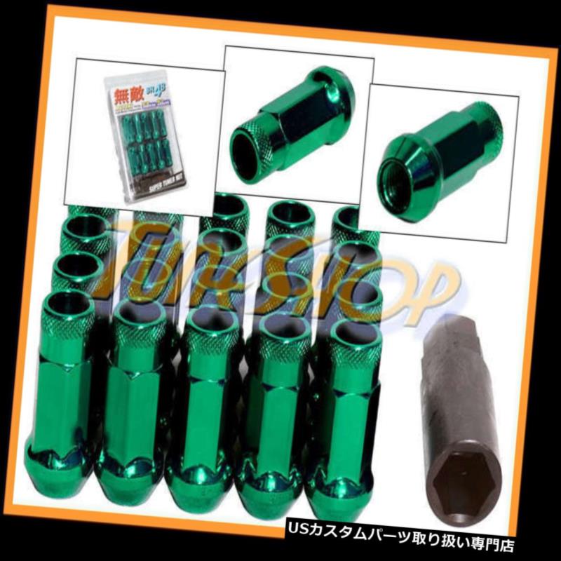 USナット MUTEKI SR48ホイールラグナット12X1.25 1.25 ACORNリム拡張オープンエンド20グリーンN MUTEKI SR48 WHEELS LUG NUTS 12X1.25 1.25 ACORN RIM EXTENDED OPEN END 20 GREEN N 【並行輸入品】