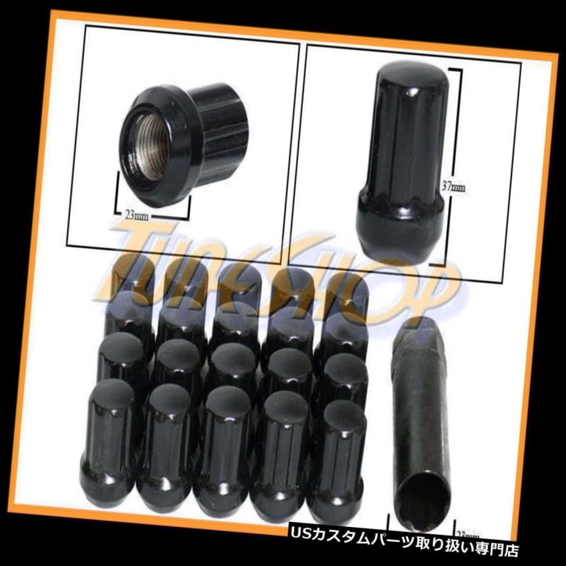 USナット 20 DUPLEX 7スプラインホイールロックラグナッツキー14X1.5 M14 1.5 ACORN CLOSE END BLACK 20 DUPLEX 7 SPLINE WHEEL LOCK LUG NUTS KEY 14X1.5 M14 1.5 ACORN CLOSE END BLACK 【並行輸入品】