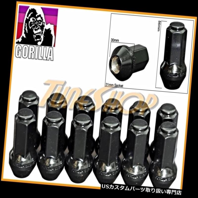 USナット 12ゴリラF150 14 x 2 OEM在庫工場ホイールリムXL大型シートラグナットブラック 12 GORILLA F150 14x2 OEM STOCK FACTORY WHEELS RIM XL LARGE SEATS LUG NUTS BLACK 【並行輸入品】