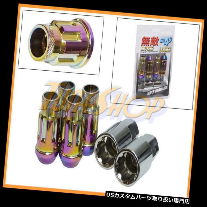 USナット MUTEKI SR48 4ホイールロックラッグナッツセット12X1.25 1.25 ACORNリムオープンエンドNEO-C S MUTEKI SR48 4 WHEELS LOCK LUG NUTS SET 12X1.25 1.25 ACORN RIMS OPEN END NEO-C S 【並行輸入品】