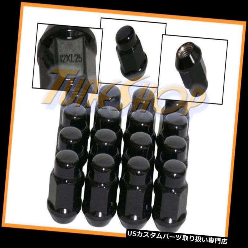 USナット 16 BULGE ACORNホイールリムラグナット12X1.25 M12 1.25クローズドエンドブラック19 HEX N 16 BULGE ACORN WHEELS RIMS LUG NUTS 12X1.25 M12 1.25 CLOSED END BLACK 19 HEX N 【並行輸入品】