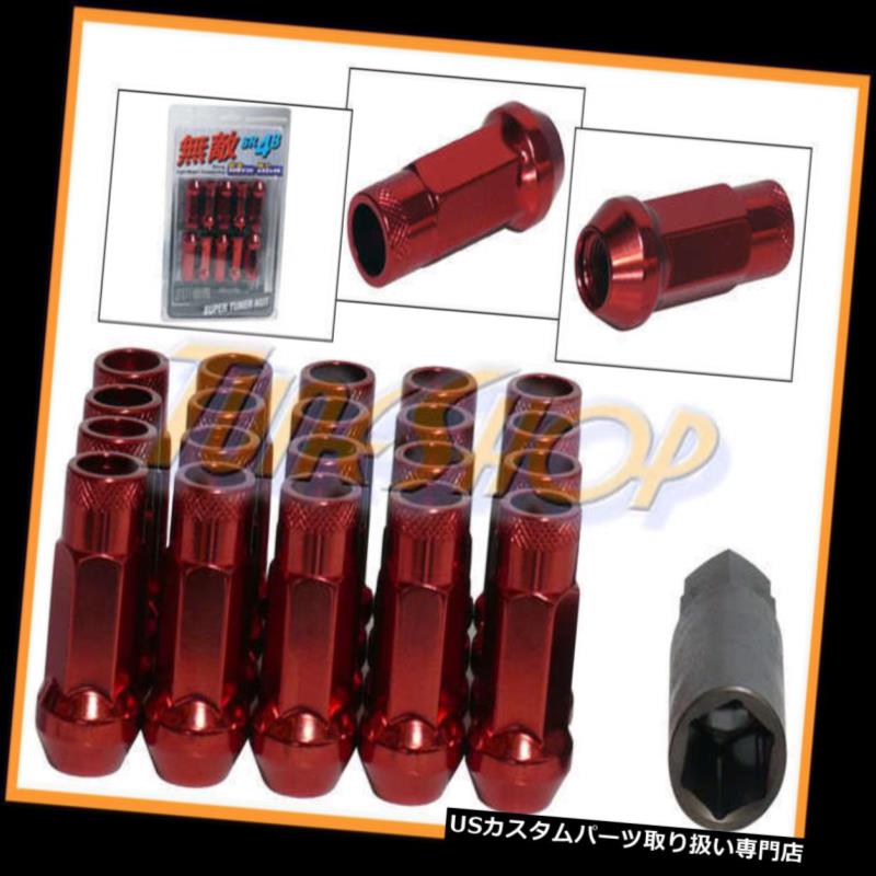 USナット MUTEKI SR48ホイールラグナット12X1.25 1.25 ACORNリム拡張オープンエンド20 RED N MUTEKI SR48 WHEELS LUG NUTS 12X1.25 1.25 ACORN RIM EXTENDED OPEN END 20 RED N 【並行輸入品】