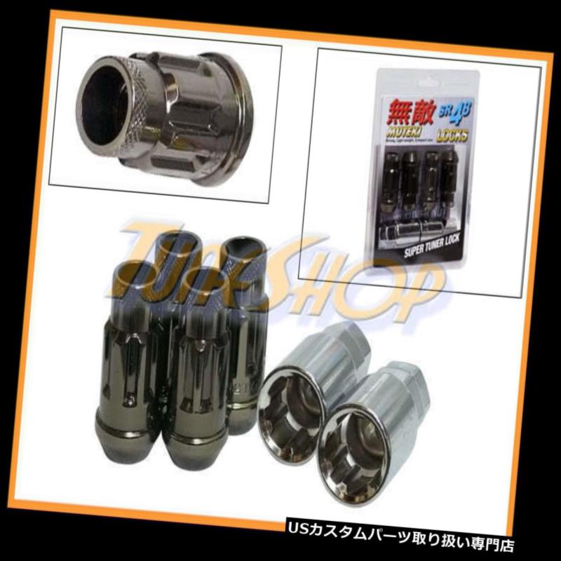 USナット MUTEKI SR48 4ホイールロックラッグナッツセット12X1.5 1.5 ACORNリムオープンエンドTI-C L MUTEKI SR48 4 WHEELS LOCK LUG NUTS SET 12X1.5 1.5 ACORN RIMS OPEN END TI-C L 【並行輸入品】