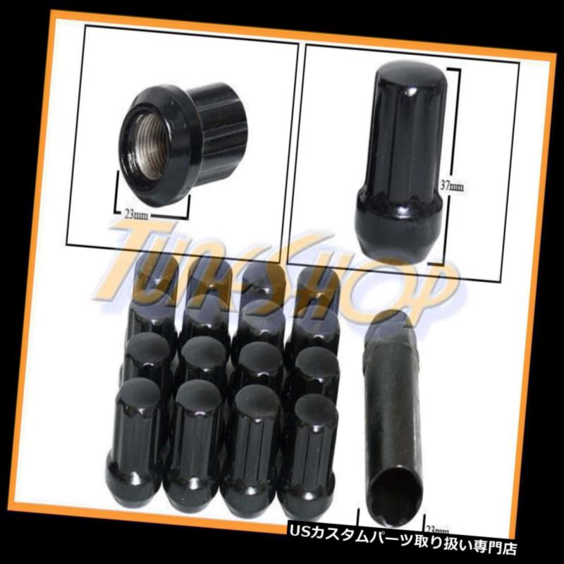 USナット 16 DUPLEX 7スプラインホイールロックラッグナッツキー14X1.5 M14 1.5 ACORN CLOSE END BLACK 16 DUPLEX 7 SPLINE WHEEL LOCK LUG NUTS KEY 14X1.5 M14 1.5 ACORN CLOSE END BLACK 【並行輸入品】