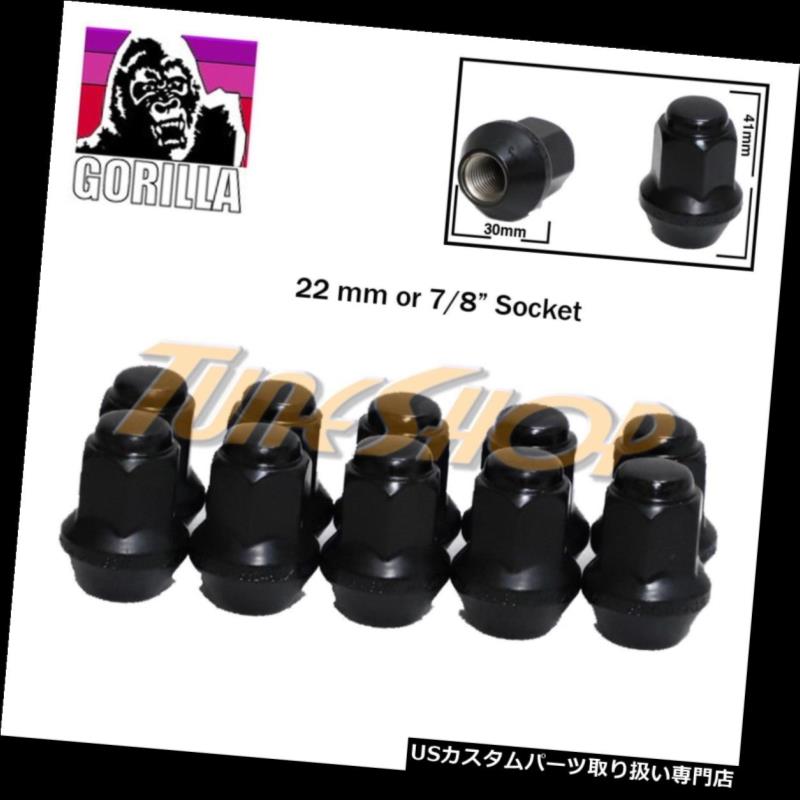 USナット 10 GORILLA EX大型シートファクトリーストックホイールラグナット14X1.5 ACORNリムブラック 10 GORILLA EX LARGE SEAT FACTORY STOCK WHEELS LUG NUTS 14X1.5 ACORN RIMS BLACK 【並行輸入品】