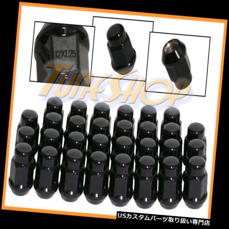 USナット 30 BULGE ACORNホイールリムラグナット12X1.25 M12 1.25クロージングエンドブラック19 HEX S 30 BULGE ACORN WHEELS RIMS LUG NUTS 12X1.25 M12 1.25 CLOSED END BLACK 19 HEX S 【並行輸入品】｜カスタムパーツ WORLD倉庫