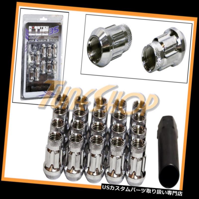 USナット モンスタースプラインSR35ホイールラグナット12X1.5 M12 1.5 ACORNリムオープンエンド20クロームL MONSTER SPLINE SR35 WHEEL LUG NUTS 12X1.5 M12 1.5 ACORN RIM OPEN END 20 CHROME L 【並行輸入品】