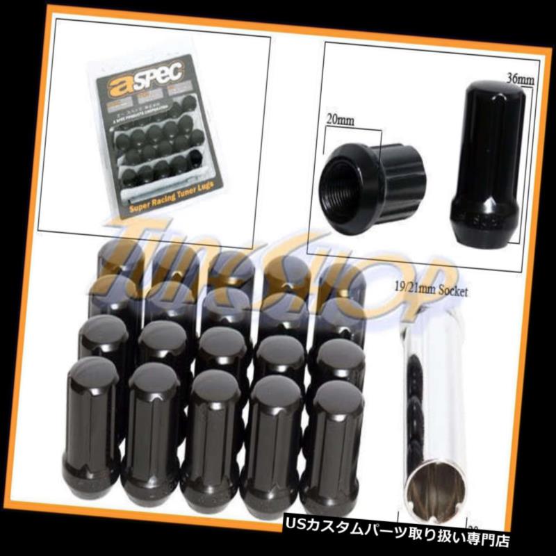 USナット ASPEC SPLINEチューナーロックラグナット12X1.5 1.5 ACORNホイールリムクロージングエンドブラックU ASPEC SPLINE TUNER LOCK LUG NUTS 12X1.5 1.5 ACORN WHEELS RIMS CLOSE END BLACK U 【並行輸入品】｜カスタムパーツ WORLD倉庫