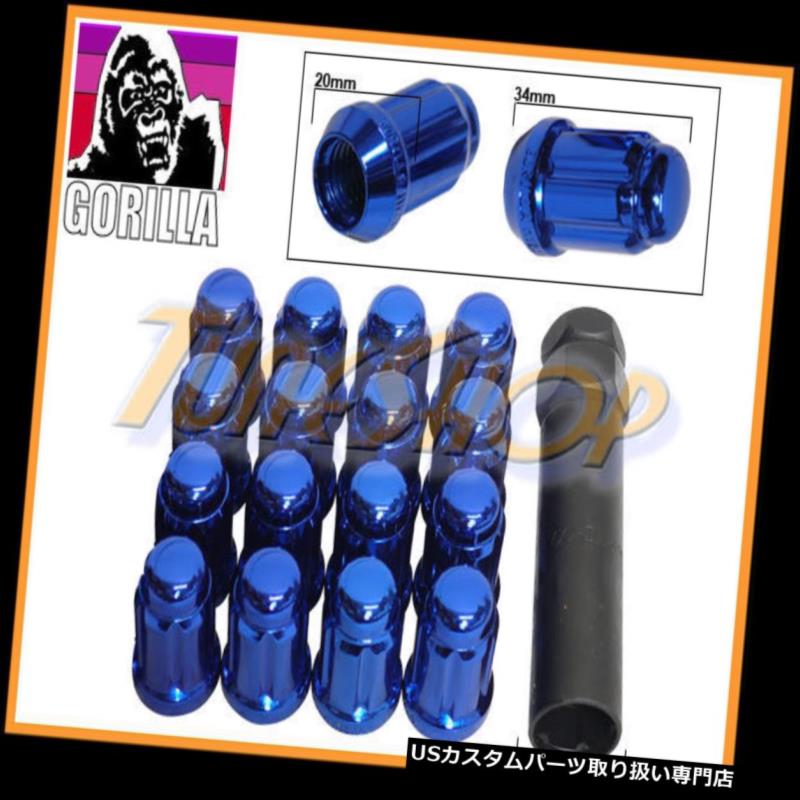 USナット 16 GORILLA SPLINEチューナーロックラグナット12X1.5 1.5 ACORNホイールリムブルークローズT 16 GORILLA SPLINE TUNER LOCK LUG NUT 12X1.5 1.5 ACORN WHEELS RIMS BLUE CLOSE T 【並行輸入品】 27,188円