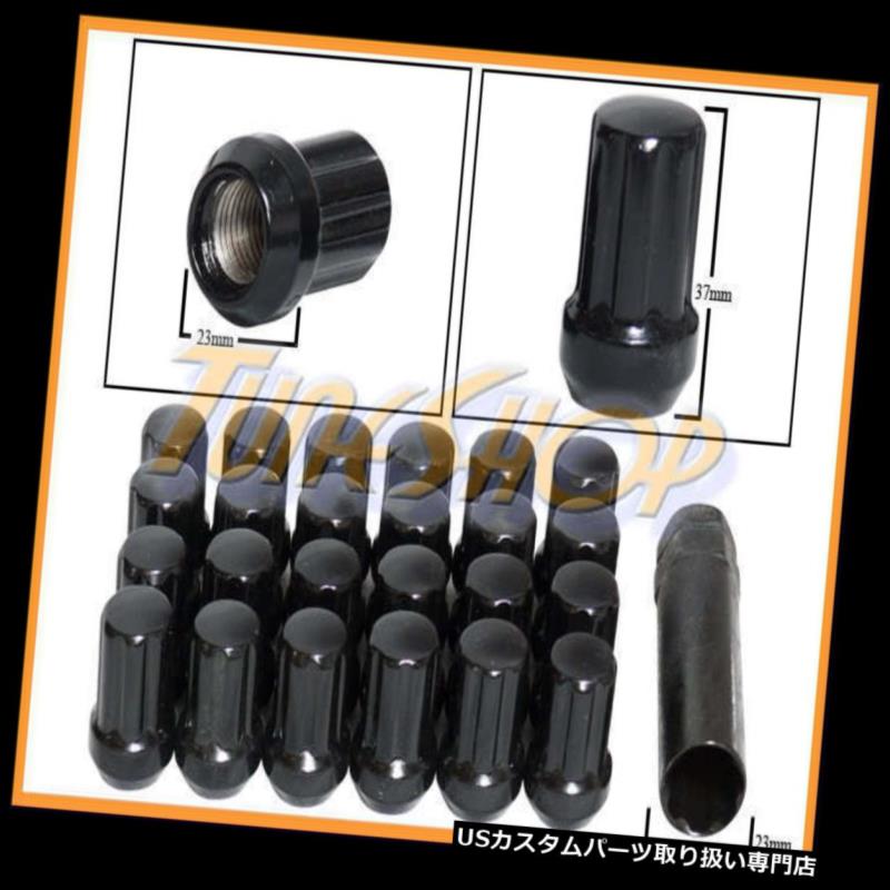 USナット 24 DUPLEX 7 SPLINEホイールロックラッグナッツキー14X1.5 M14 1.5 ACORN CLOSE END BLACK 24 DUPLEX 7 SPLINE WHEEL LOCK LUG NUTS KEY 14X1.5 M14 1.5 ACORN CLOSE END BLACK 【並行輸入品】