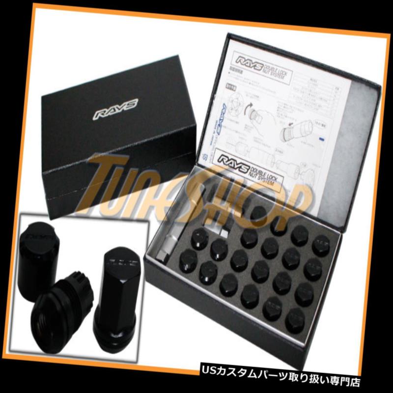 USナット RAYS VOLK RACING 19ヘックスダブルロックラグナッツ12X1.5 1.5 ACORNホイールリムブラックT RAYS VOLK RACING 19HEX DOUBLE LOCK LUG NUTS 12X1.5 1.5 ACORN WHEELS RIMS BLACK T 【並行輸入品】