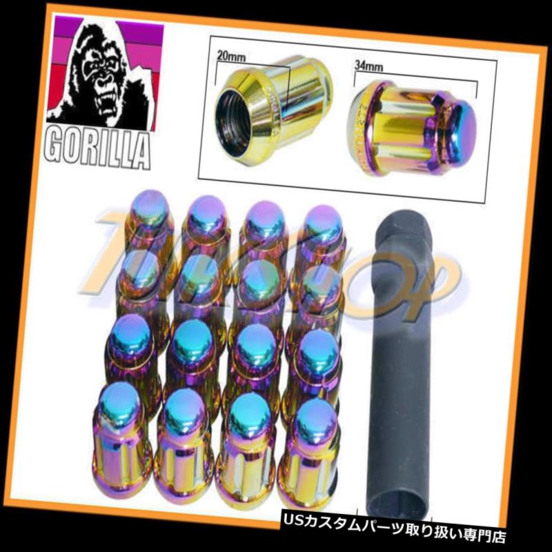 USナット 16ゴリラスプラインチューナーロックラグナット12X1.5 1.5 ACORNホイールリムNEO CR CLOSE M 16 GORILLA SPLINE TUNER LOCK LUG NUT 12X1.5 1.5 ACORN WHEELS RIMS NEO CR CLOSE M 【並行輸入品】