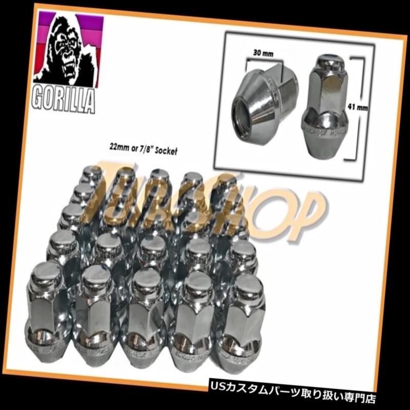 USナット 25 GORILLA EX大型シートファクトリーストックホイールラグナット14X1.5 ACORN RIMS CHROME 25 GORILLA EX LARGE SEAT FACTORY STOCK WHEELS LUG NUTS 14X1.5 ACORN RIMS CHROME 【並行輸入品】｜カスタムパーツ WORLD倉庫
