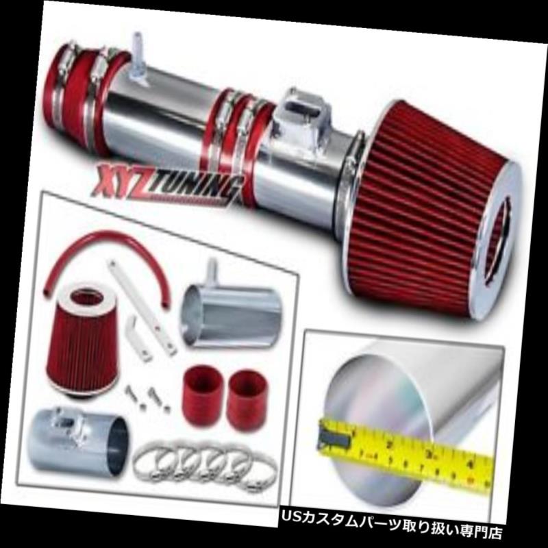 USエアインテーク インナーダクト 赤いショートラム空気取り入れキット+ 09-13パイロット/稜線3.5L V6用フィルター RED Short Ram Air Intake Kit + Filter For 09-13 Pilot / Ridgeline 3.5L V6 【並行輸入品】