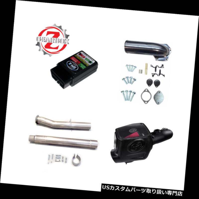 USエアインテーク インナーダクト ギアボックスZポリッシュEGR DPFキャットデリートパイプSとBオイル補給08-10フォード6.4Lパワーストローク Gear Box Z Polish EGR DPF Cat Delete Pipes S&B Oiled 08-10 Ford 6.4L Powerstroke 【並行輸入品】