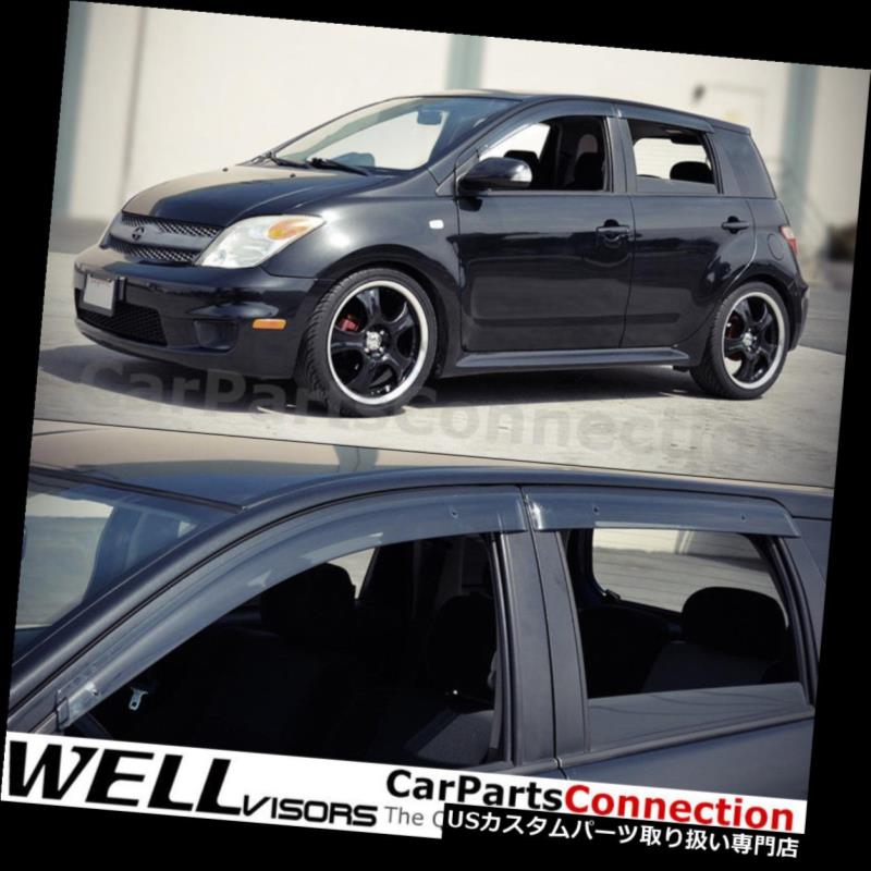 ベントバイザー ドアバイザー レインガード WellVisorsウィンドウバイザー04-07 Scion xAサンバイザーディフレクター WellVisors Window Visors 04-07 Scion xA Sun Visors Deflectors 【並行輸入品】