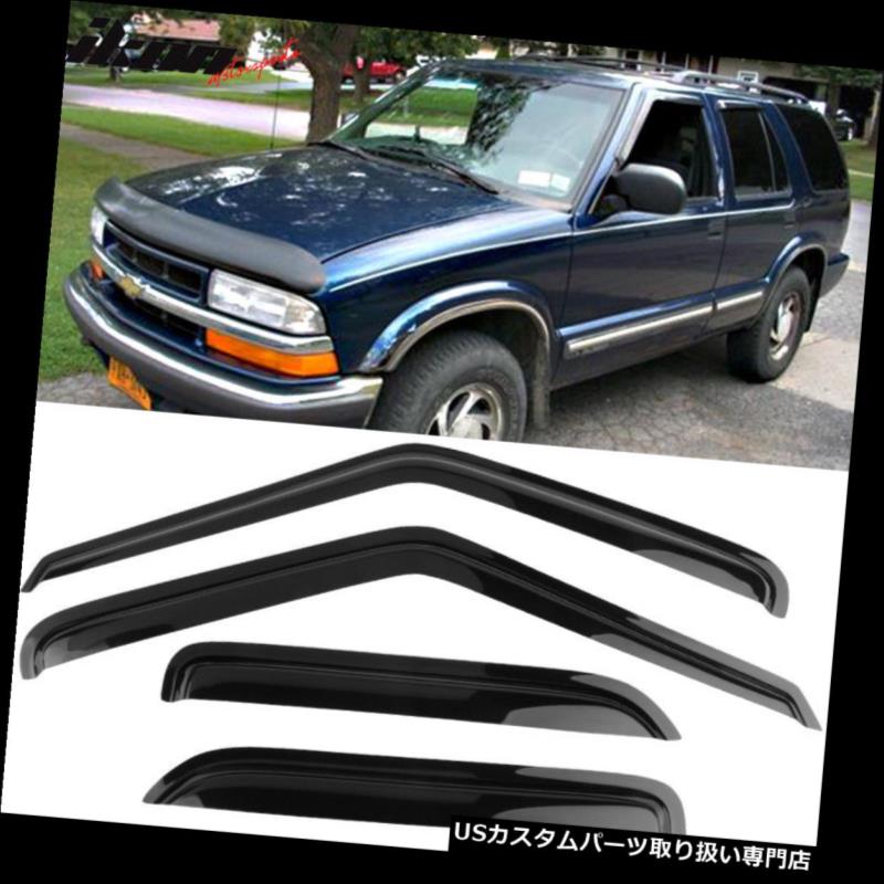 ベントバイザー ドアバイザー レインガード 95-05 GMC S15ジミーシボレーS10ブレザーアクリルウィンドウバイザー4個入り Fits 95-05 GMC S15 Jimmy Chevy S10 Blazer Acrylic Window Visors 4Pc Set 【並行輸入品】