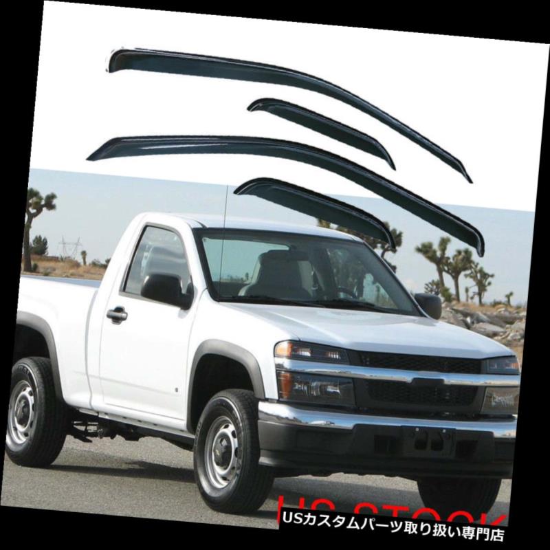 ベントバイザー ドアバイザー レインガード シボレーコロラド拡張タクシー2004-2010用ベントウィンドウバイザーレインガードテープオン Vent Window Visors Rain Guard Tape-On for Chevy Colorado Extended Cab 2004-2010 【並行輸入品】