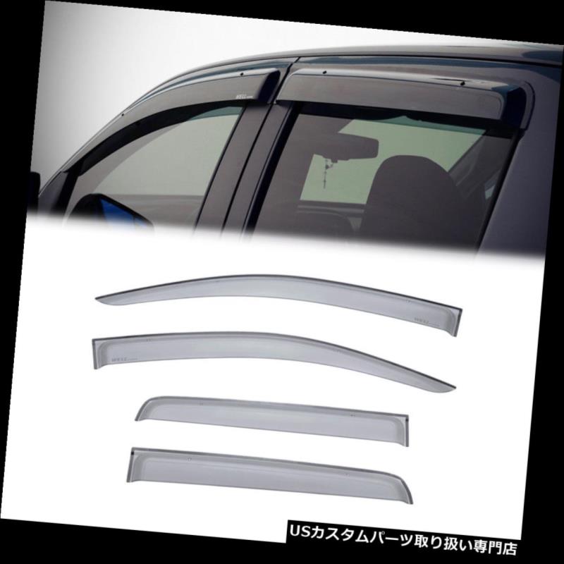 ベントバイザー ドアバイザー レインガード シボレーコロラドクルーキャブ2015-2018用[クリップオン]サイドウィンドウベントバイザーレインガード For Chevy Colorado Crew Cab 2015-2018 [Clip ON]Side Window Vent Visor Rain Guard 【並行輸入品】