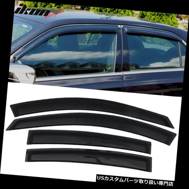 ベントバイザー ドアバイザー レインガード 04-08日産マキシマアクリルウィンドウバイザー4個セット Fits 04-08 Nissan Maxima Acrylic Window Visors 4Pc Set 【並行輸入品】