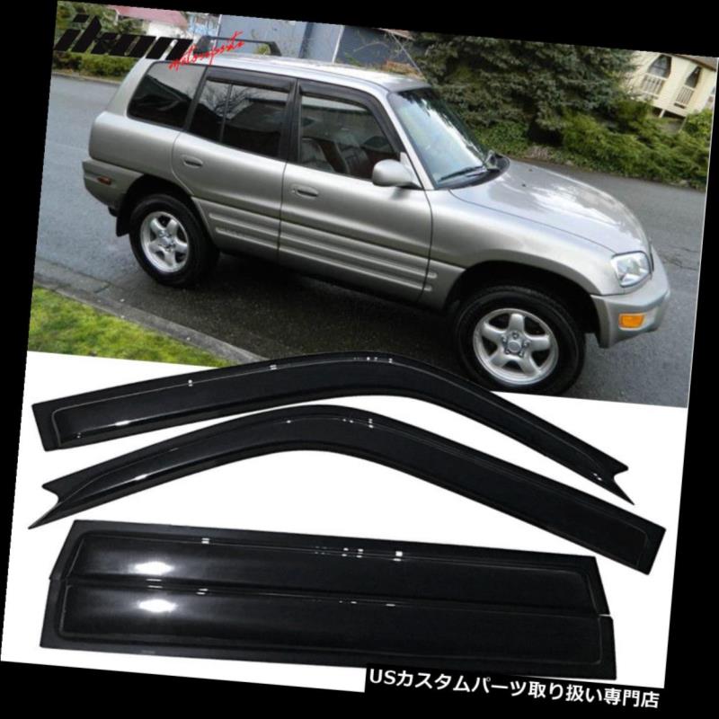 ベントバイザー ドアバイザー レインガード 96-00トヨタRAV4のアクリルの窓のバイザー4Pcセットに合います Fits 96-00 Toyota RAV4 Acrylic Window Visors 4Pc Set 【並行輸入品】