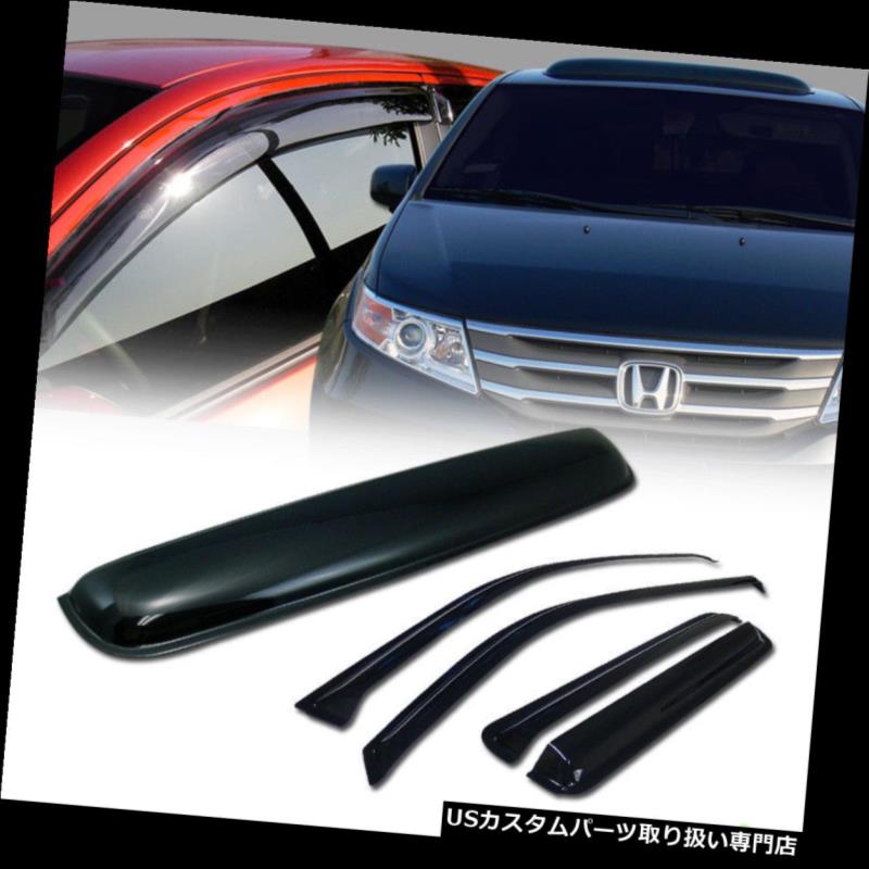 ベントバイザー ドアバイザー レインガード サンウィンドベントウィンドウバイザー+ Moonroof f Moonroofデフレクタ02-09 Trailblazer / En voy Sun Wind Vent Window Visors+Moonroof Moon Roof Deflector 02-09 Trailblazer/Envoy 【並行輸入品】