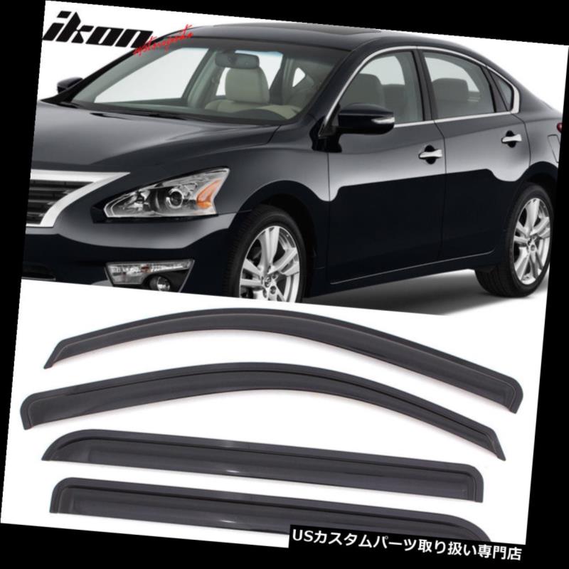 ベントバイザー ドアバイザー レインガード 13-17日産アルティマセダンアクリルウィンドウバイザー4Pcセットにフィット Fits 13-17 Nissan Altima Sedan Acrylic Window Visors 4Pc Set 【並行輸入品】