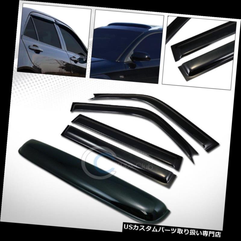 ベントバイザー ドアバイザー レインガード スモークサンシェードベントウィンドウバイザー+サンルーフムーンルーフデフレクター96-00 RAV4用 SMOKE SUN SHADE VENT WINDOW VISORS+SUNROOF MOON ROOF DEFLECTOR FOR 96-00 RAV4 【並行輸入品】