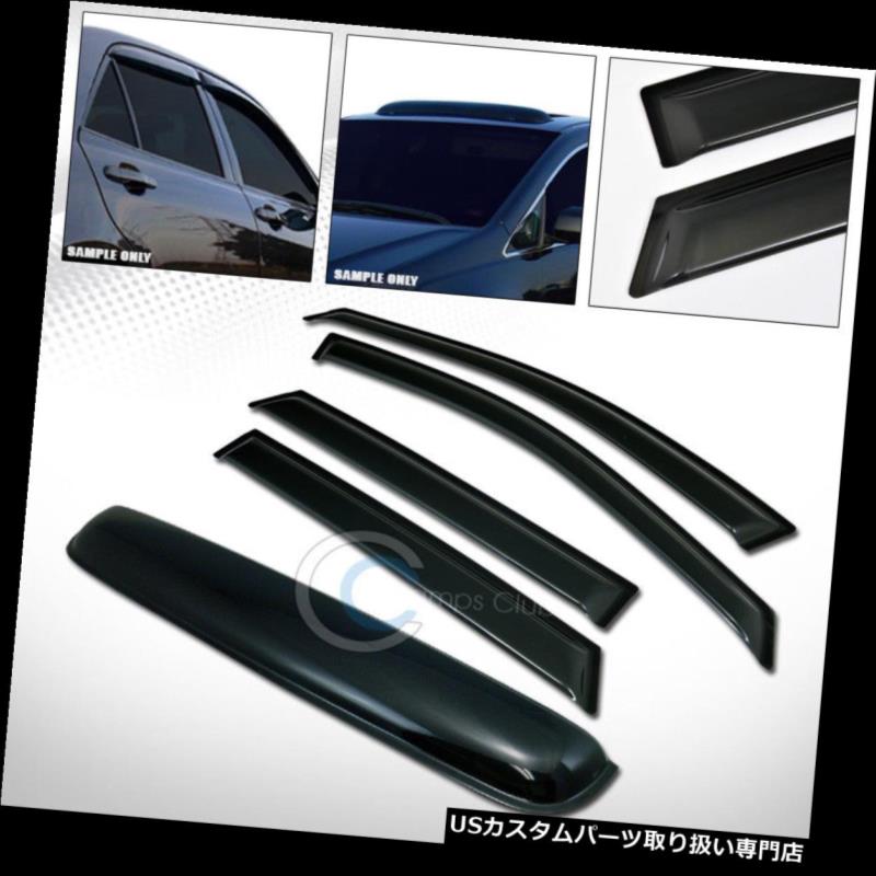 ベントバイザー ドアバイザー レインガード 煙の日陰の窓の煙+ 13-16日曜日のサンタフェの日曜日の月の屋根のガード SMOKE SUN SHADE WINDOW VISORS+SUNROOF MOON ROOF GUARD FOR 13-16 HYUNDAI SANTA FE 【並行輸入品】