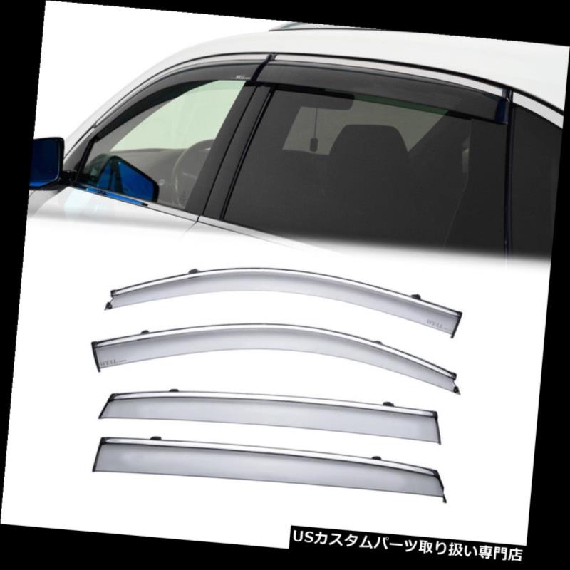 ベントバイザー ドアバイザー レインガード Acura MDX 14-18クロームトリム用[クリップON]サイドウィンドウベントバイザーレインガード4PC For Acura MDX 14-18 Chrome Trim[Clip ON]Side Window Vent Visor Rain Guard 4PC 【並行輸入品】