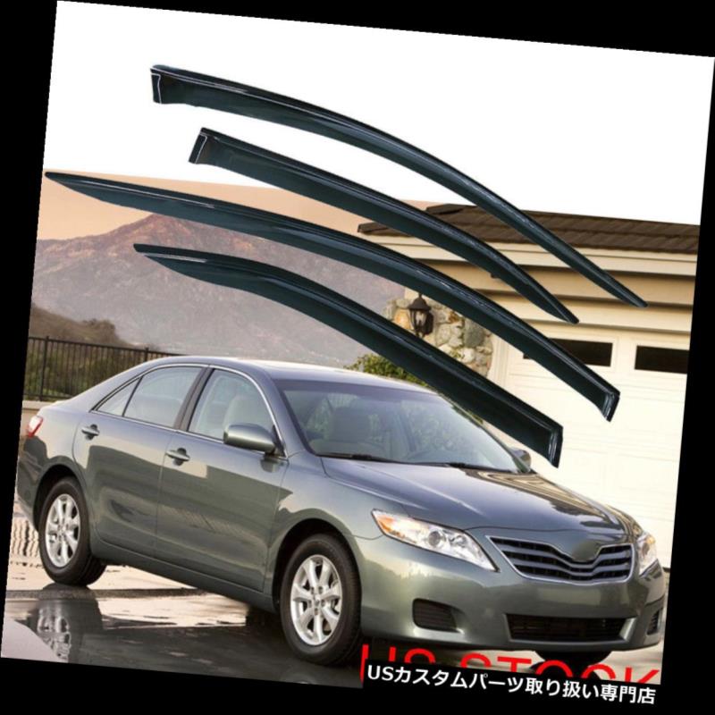 ベントバイザー ドアバイザー レインガード 2007-2011トヨタカムリのために外で雨サンウィンドガードベントウィンドウバイザー Rain Sun Wind Guard Vent Window Visors Out-Channel For 2007-2011 Toyota Camry US 【並行輸入品】
