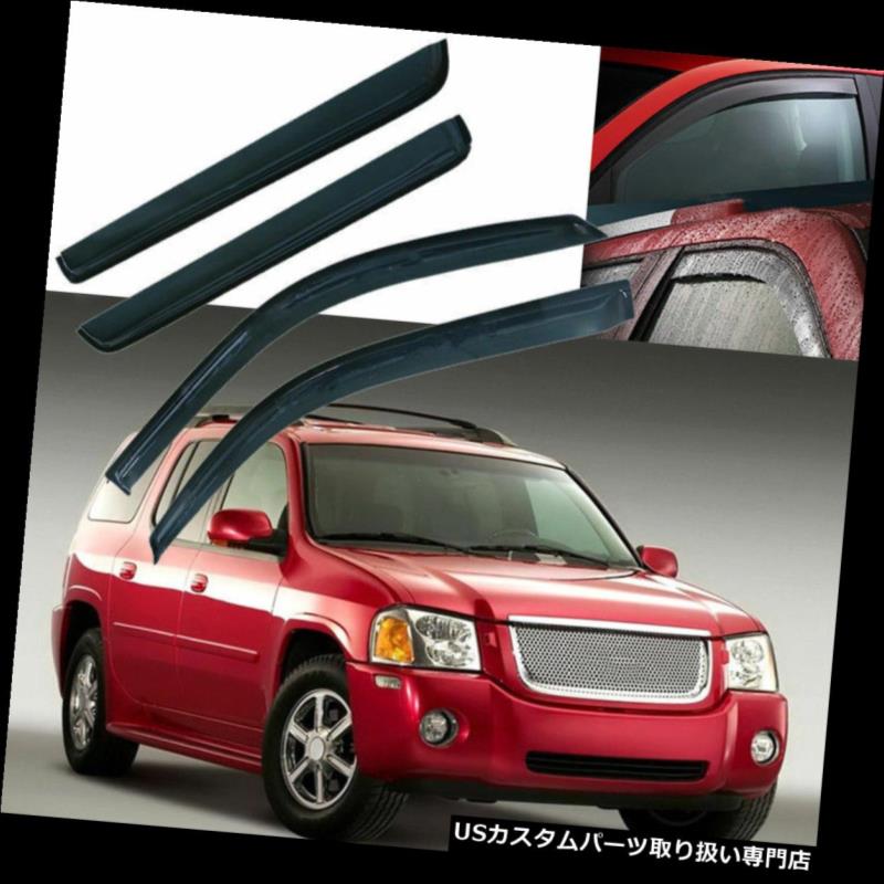 ベントバイザー ドアバイザー レインガード 窓用バイザーサンレインウィンドガードシボレートレイルブレイザー/ GM用トリム C Envoy 02-06 US Window Visors Sun Rain Wind Guards Trim for Chevy Trailblazer/GMC Envoy 02-06 US 【並行輸入品】