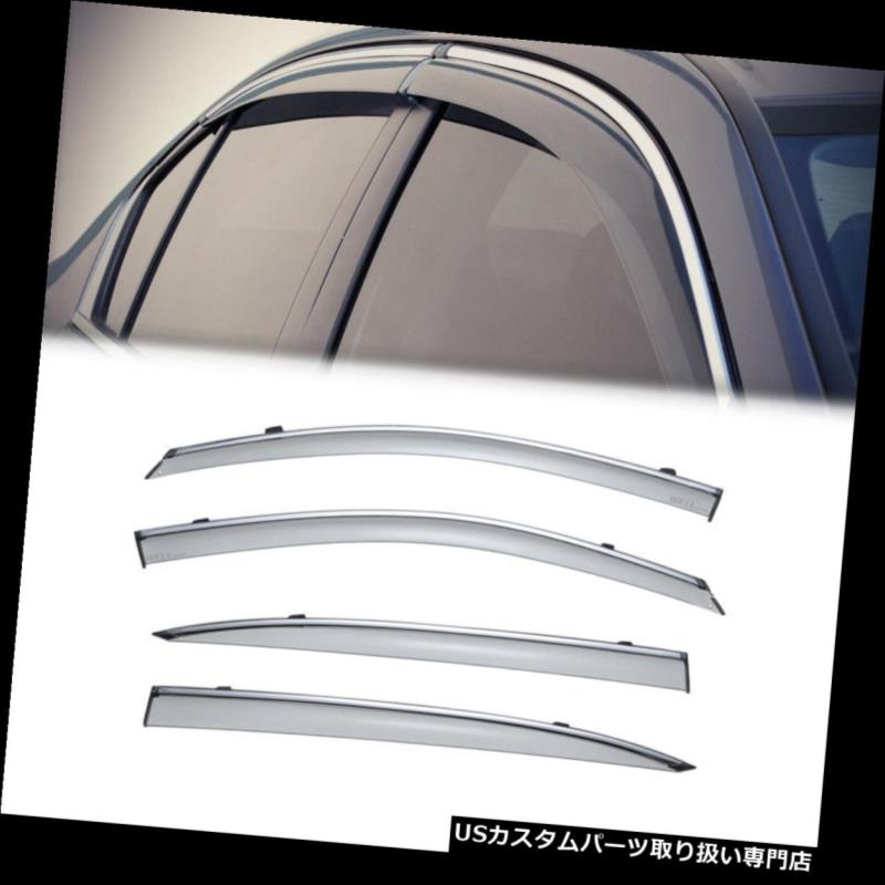 ベントバイザー ドアバイザー レインガード ホンダアコードセダン13-17クロームトリム用[クリップON]サイドウィンドウベントバイザーガード For Honda Accord Sedan 13-17 Chrome Trim[Clip ON]Side Window Vent Visor Guard 【並行輸入品】