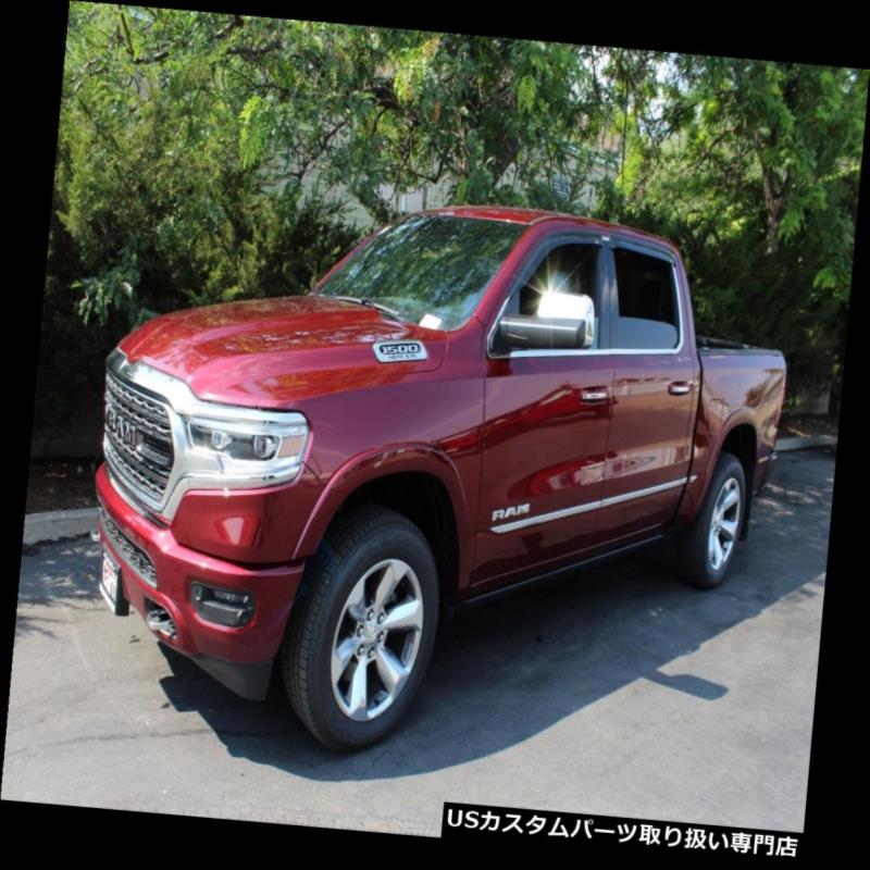 ベントバイザー ドアバイザー レインガード 2019ダッジラムクルーキャブ用のテープオンベントバイザー4個 Tape-on Vent Visors 4 piece for a 2019 Dodge Ram Crew Cab 【並行輸入品】