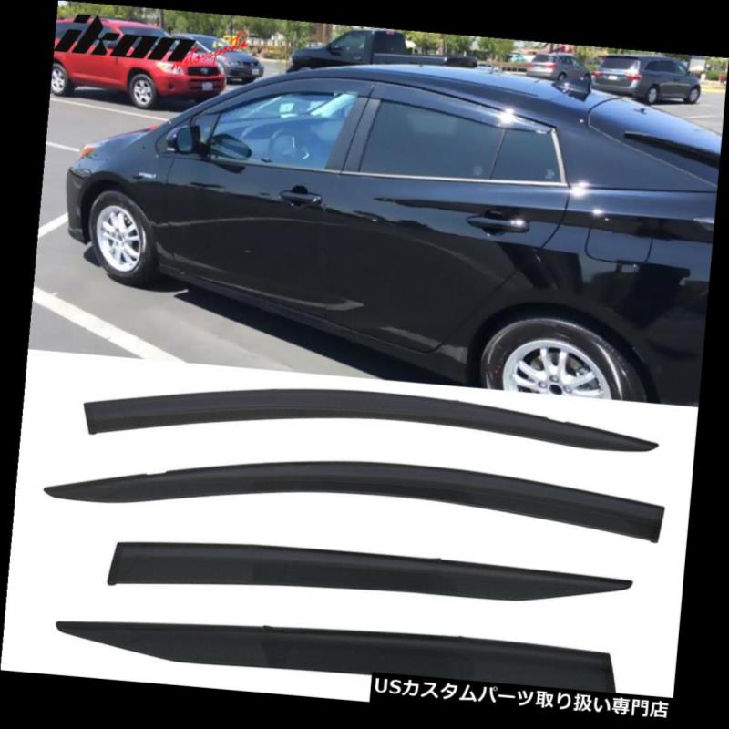 ベントバイザー ドアバイザー レインガード 16-17トヨタプリウスポリカーボネートウィンドウバイザー4個セット Fits 16-17 Toyota Prius Polycarbonate Window Visors 4Pc Set 【並行輸入品】