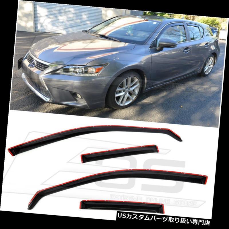ベントバイザー ドアバイザー レインガード レクサスCT200H 2011-2017のためのチャンネルサイドウィンドウバイザーレインデフレクタのEOS EOS In Channel Side Window Visors Rain Deflectors For Lexus CT200H 2011-2017 【並行輸入品】
