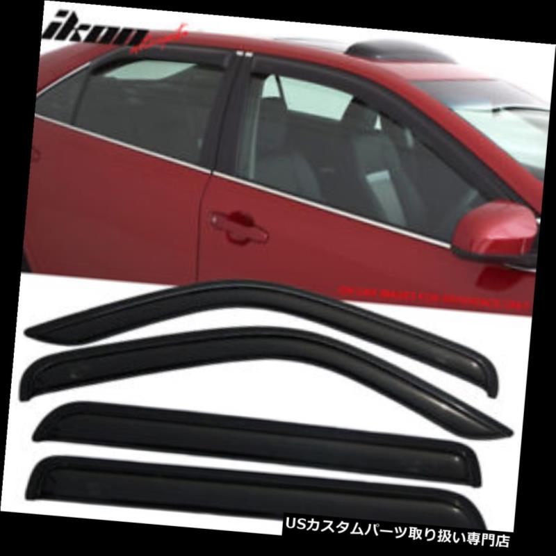 ベントバイザー ドアバイザー レインガード 07-11ダッジニトロアクリルウィンドウバイザー4本セットにフィット Fits 07-11 Dodge Nitro Acrylic Window Visors 4Pc Set 【並行輸入品】
