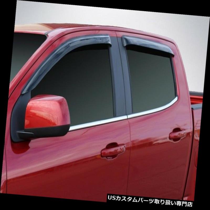 ベントバイザー ドアバイザー レインガード 2004年 - 2012年シボレーコロラド拡張タクシー用テープ式ベントバイザー Tape-On Vent Visors for 2004 - 2012 Chevy Colorado Extended Cab 【並行輸入品】