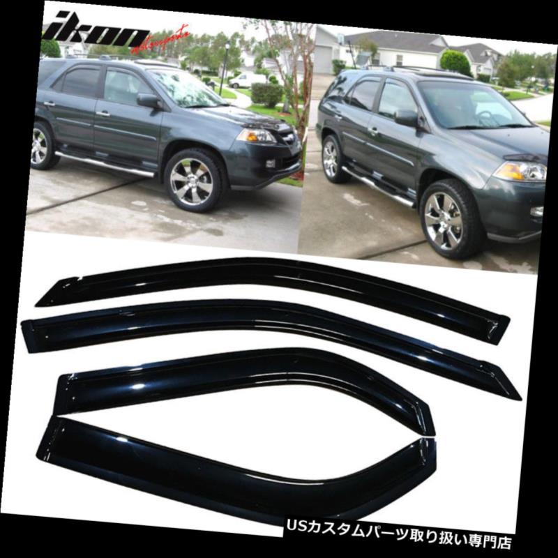 ベントバイザー ドアバイザー レインガード 01-06 Acura MDXアクリルウィンドウバイザー4本セットにフィット Fits 01-06 Acura MDX Acrylic Window Visors 4Pc Set 【並行輸入品】