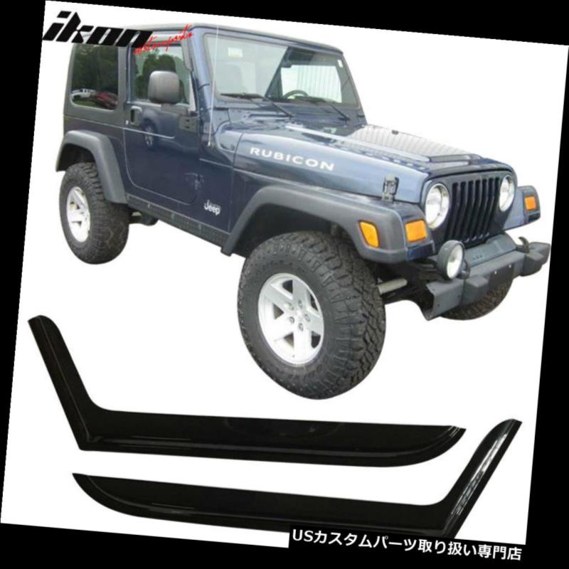 ベントバイザー ドアバイザー レインガード 97-06ジープラングラーアクリルウィンドウバイザー2個入り Fits 97-06 Jeep Wrangler Acrylic Window Visors 2Pc Set 【並行輸入品】