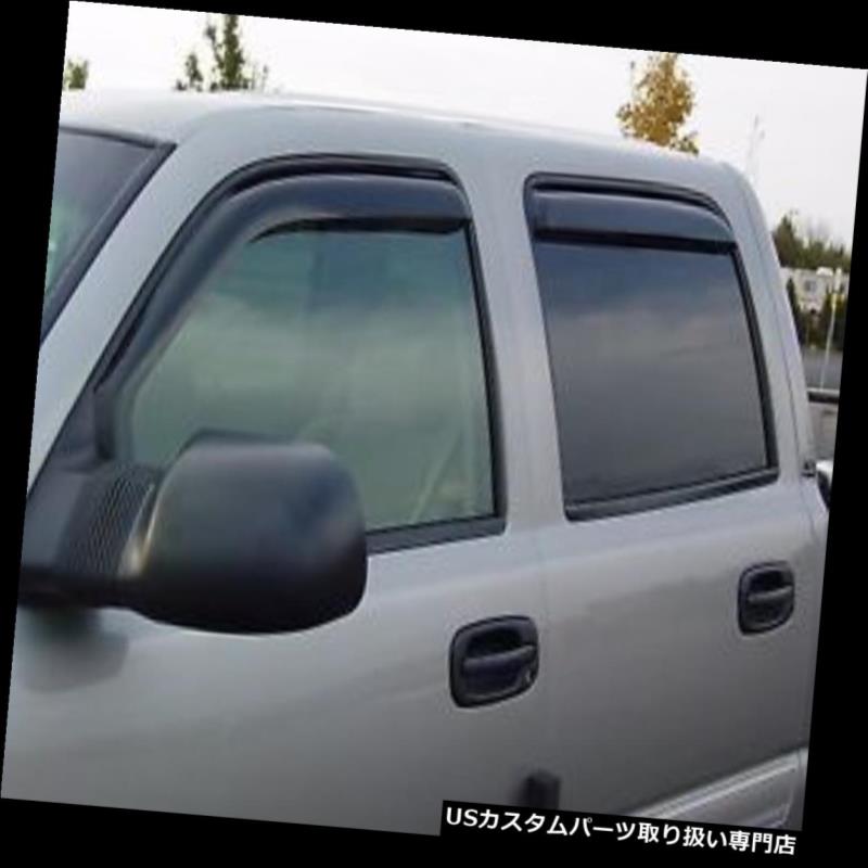 ベントバイザー ドアバイザー レインガード 14-16 Silverado 1500クルーキャブ用のインチャネルベントバイザー In-Channel Vent Visors for 14-16 Silverado 1500 Crew Cab 【並行輸入品】