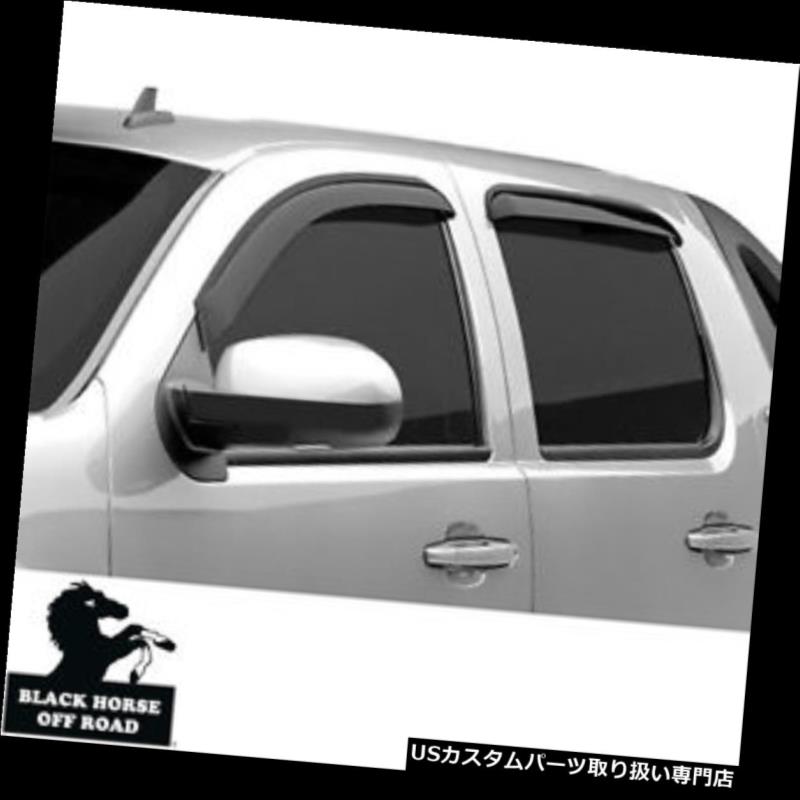 ベントバイザー ドアバイザー レインガード 96-02トヨタ4ランナー141639のための黒い馬の煙の出口の陰のバイザーの雨ガード Black Horse Smoke Vent Shade Visors Rain Guards for 96-02 Toyota 4Runner 141639 【並行輸入品】