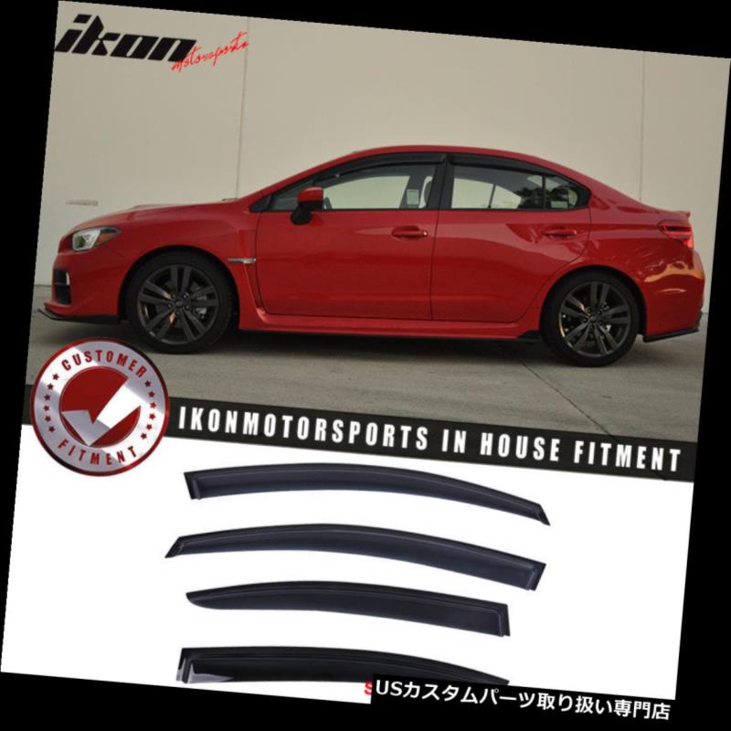 ベントバイザー ドアバイザー レインガード 15-18スバルWRX STI 12-15インプレッサアクリルウィンドウバイザー4本入り Fits 15-18 Subaru WRX STI 12-15 Impreza Acrylic Window Visors 4Pc Set 【並行輸入品】