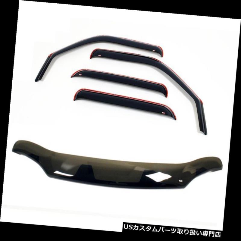 ベントバイザー ドアバイザー レインガード チャンネルベントバイザーとコンボ4 PC バグシールド2012 - 2015トヨタタコマ4ドア Combo 4 Pc In Channel Vent Visors & Bug Shield 2012 - 2015 Toyota Tacoma 4 door 【並行輸入品】