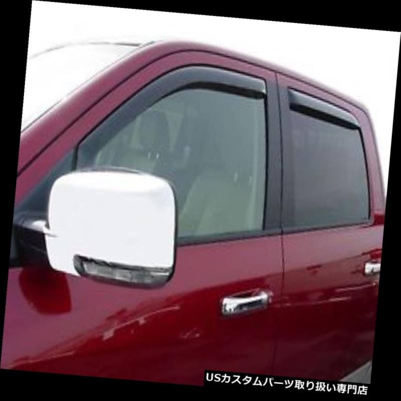 ベントバイザー ドアバイザー レインガード 2009 - 2018 Dodge Ram Mega Cab用インチャネルベントシェードバイザー In-Channel Vent Shade Visors for 2009 - 2018 Dodge Ram Mega Cab 【並行輸入品】