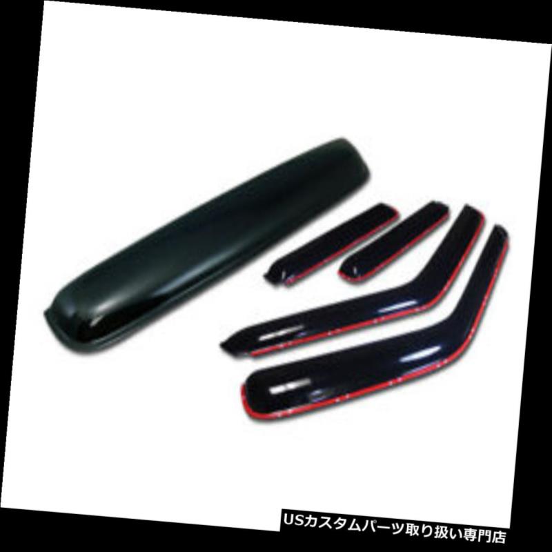 ベントバイザー ドアバイザー レインガード 95-04 S10ブレザー/ S15ジミーインチャネルウィンドウバイザー+サンルーフムーンルーフガード For 95-04 S10 Blazer/S15 Jimmy In-Channel Window Visors+Sunroof Moon Roof Guard 【並行輸入品】