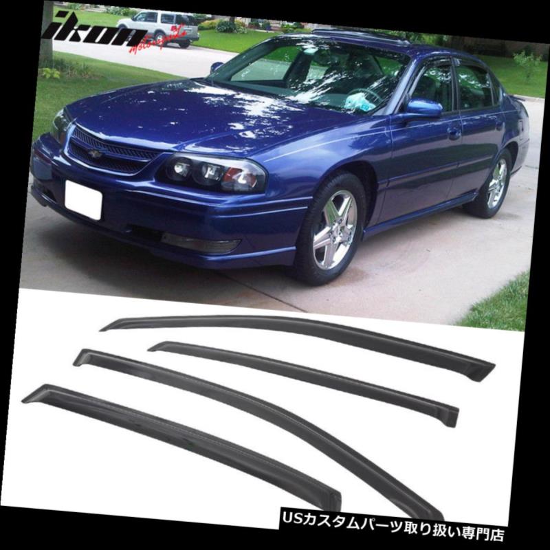 ベントバイザー ドアバイザー レインガード 00-05シボレーインパラセダンアクリルウィンドウバイザー4個入り Fits 00-05 Chevy Impala Sedan Acrylic Window Visors 4Pc Set 【並行輸入品】