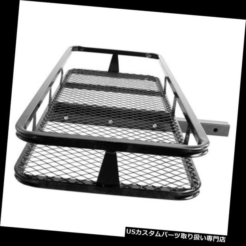 カーゴ ルーフ キャリア ヒッチマウントされた貨物キャリア荷物バスケットトレーラーレシーバーラックトラックSUV車 Hitch Mounted Cargo Carrier Luggage Basket Trailer Receiver Rack Truck SUV Car 【並行輸入品】